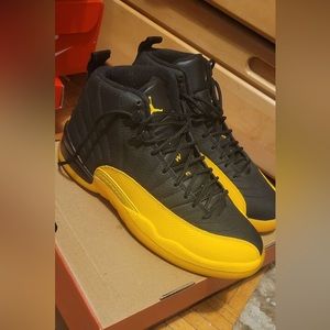 Jordan 12s Black and Yellow